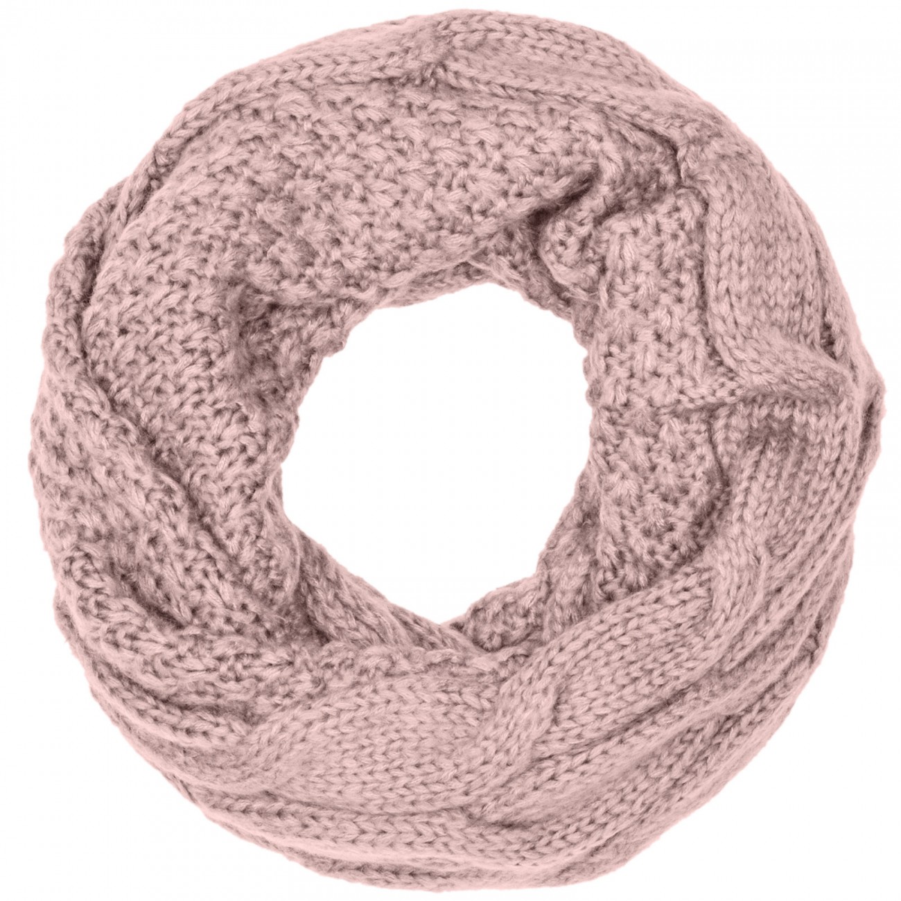 CASPAR Womens Warm Knitted Loop Scarf / Snood / Cowl with Cable Stitch Patter...